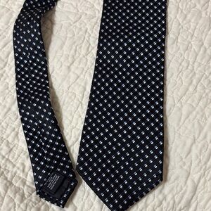 Elegant Black ,White & Blue Checkered Tie